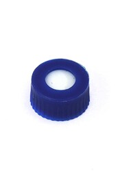 Blue, 12 x 32mm Screw Neck Cap and preslit PTFE/silicone Septum, 100/pkg