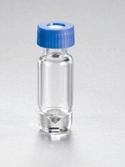 LCGC Certified Clear Glass 12 x 32mm Screw Neck Max Recovery Vial, with Cap and Preslit PTFE/Silicone Septa, 2 mL Volume, 100/pkg