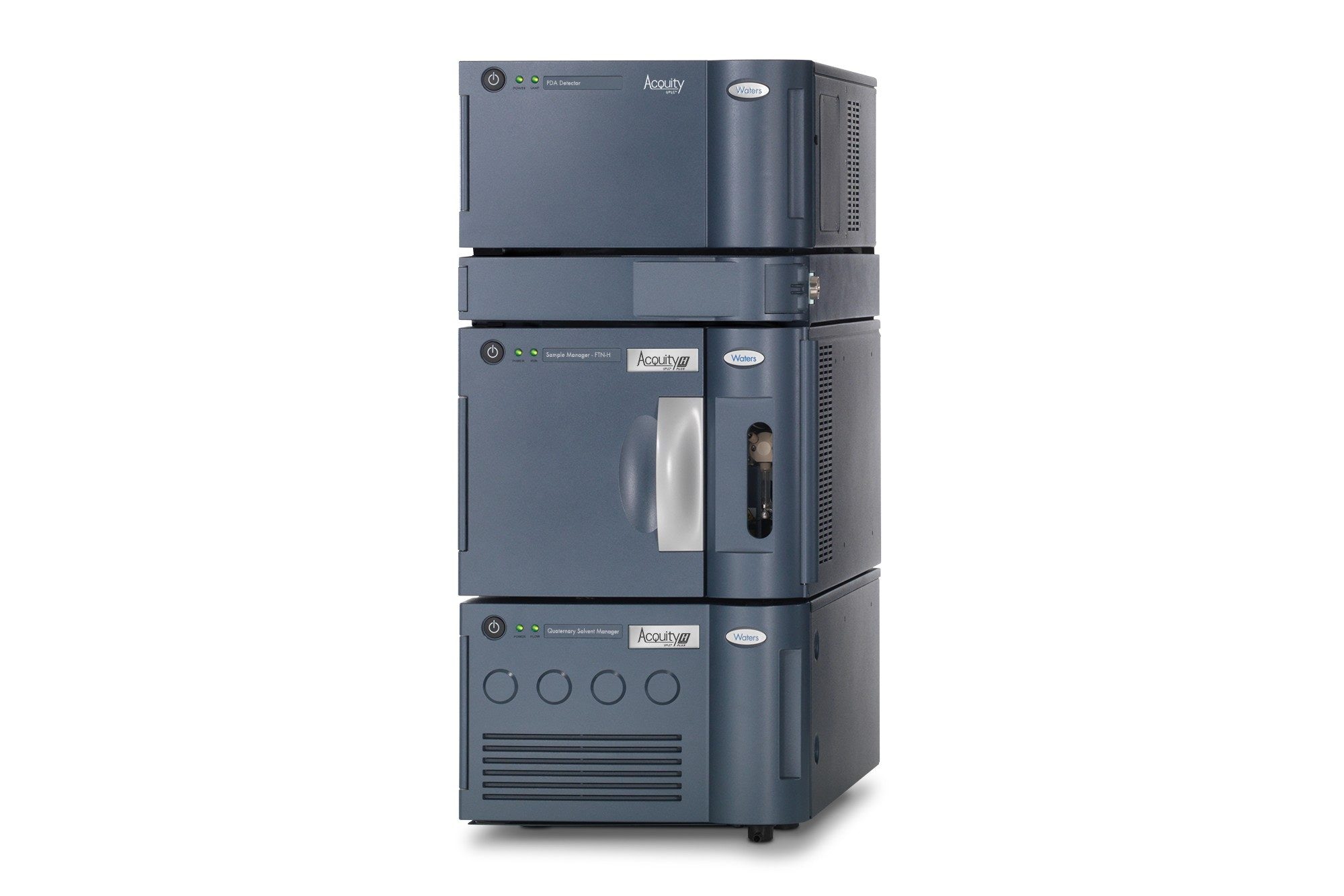 Simplify and streamline your method development workflow. The ACQUITY H-Class PLUS Quaternary System automatically screens multiple column and eluent combinations to identify the separation conditions that provided the best chromatographic resolution. The system provides on-demand solvent blending and support for any analytical LC column, making it an ideal choice for modernizing existing or developing new methods. 