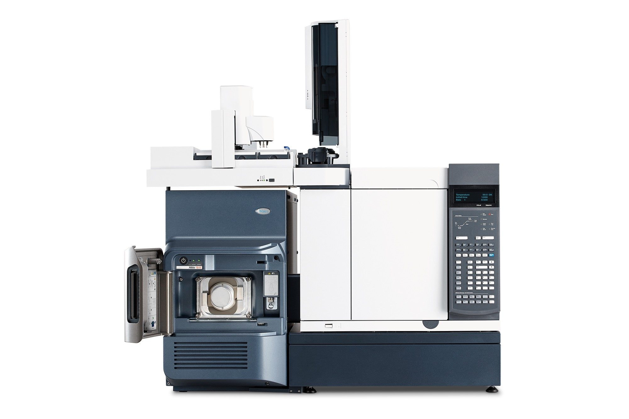Xevo TQ GC mit vollem GC-Ofen, Autosampler Tür geöffnet 001