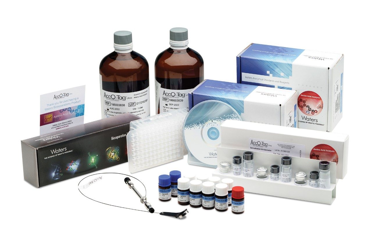 AccQ-Tag Ultra Derivatization Kit for use with automated platforms to process up to 32, 64, or 96 samples at a time.  
