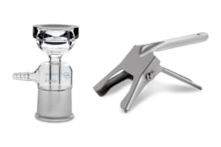 Glass Base, tabulated cap with Aluminum Clamp