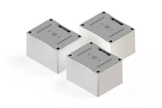 A set of three XY Alignment Dominos for precise bench position recalibration on the Andrew+ Robot.