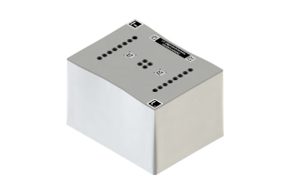 Reference Domino used for Andrew+ Robot recalibration or precise X-Y positioning of consumables on the Andrew+ Robot bench.