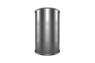 3D rendering aluminum barrel on a white background