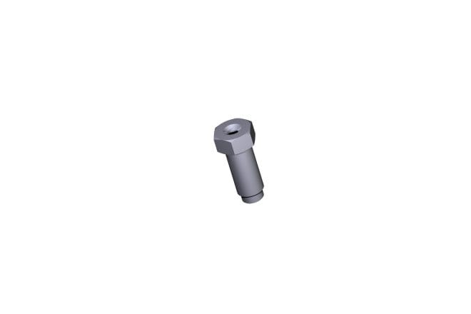 Compression Screw, 10-32, 1/4 Hex SS, Gold-plated