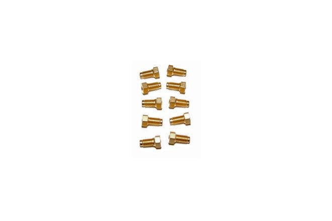 Compression Screw, Short, 1/4in, Gold-plated, 10/pk - 700002634