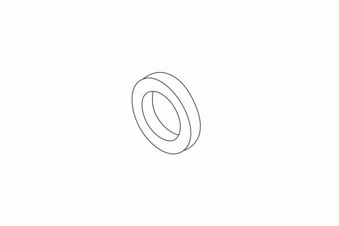 Ring, P-200 Piston Seal, PEEK Backup