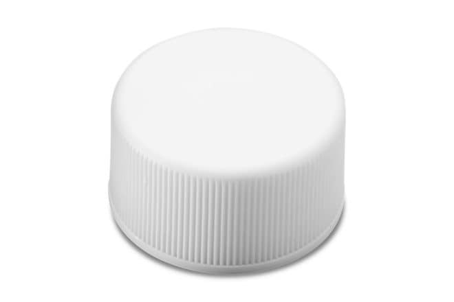 Solid Cap for 22 mL Vial, PTFE/Silicone Liner, 100/pk