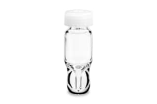 LCGC Certified Clear Glass 12 x 32 mm Screw Neck Total Recovery Vial, with Polyethylene Septumless Cap, 1 mL Volume, 100/pk