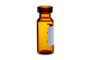 Amber Glass 12 x 32 mm Crimp Vial, 2 mL Volume, 100/pk
