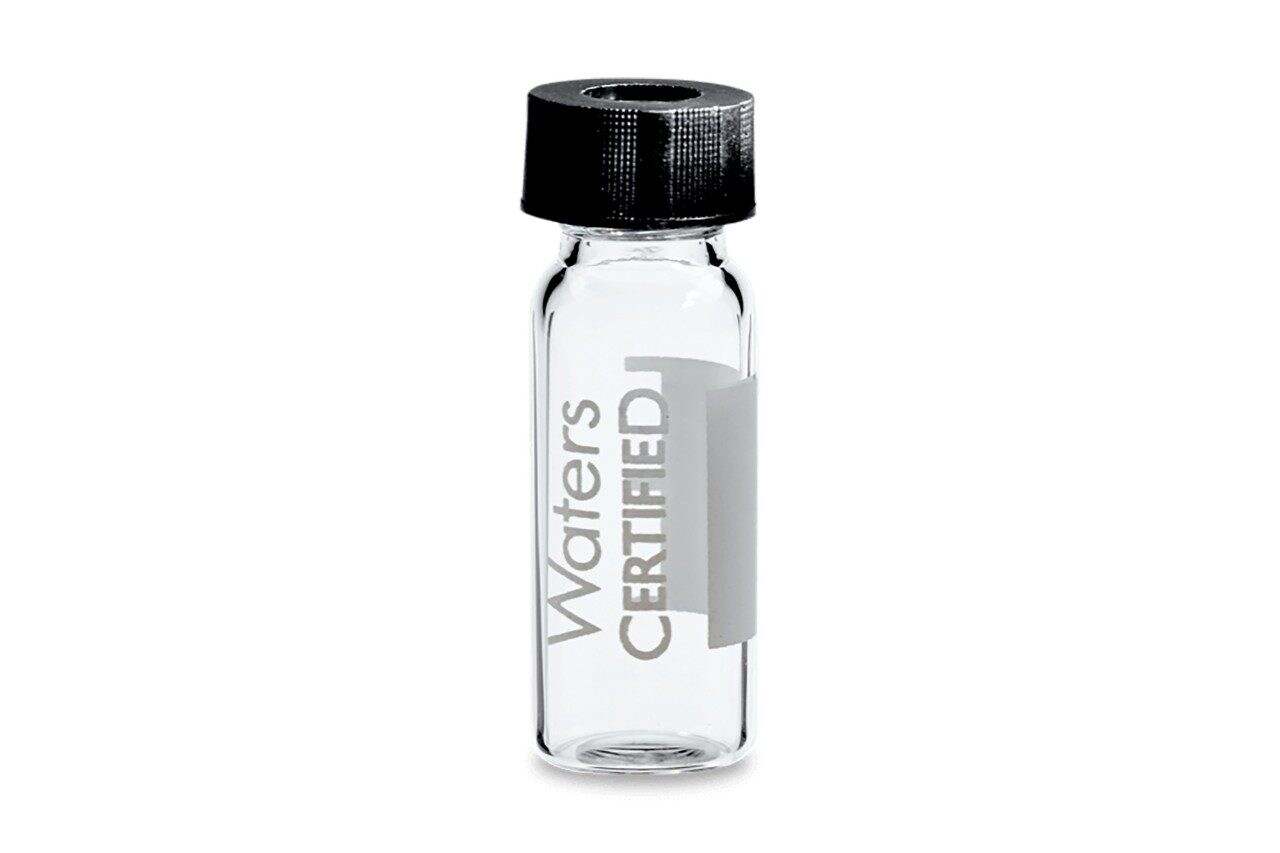 Clear 12x32 Certified Vial with Black Cap