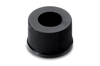 Black Phenolic 12 x 32 mm Screw Neck Cap, 100/pk