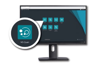 The MS Quan app is integrated with the waters_connect workflow and utility apps to provide a seamless, efficient workflow for quantitation.