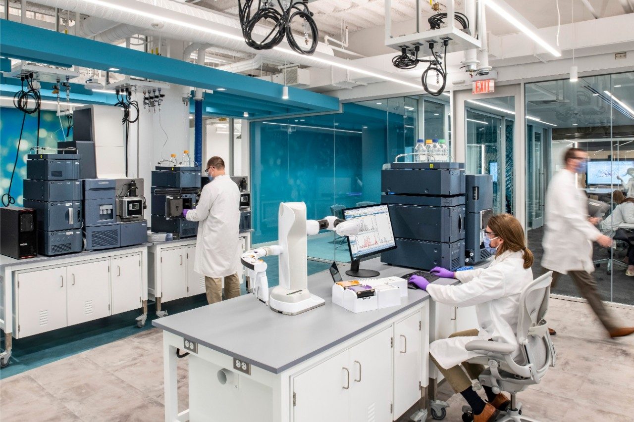 Researcher or scientist running experiment at Immerse Lab