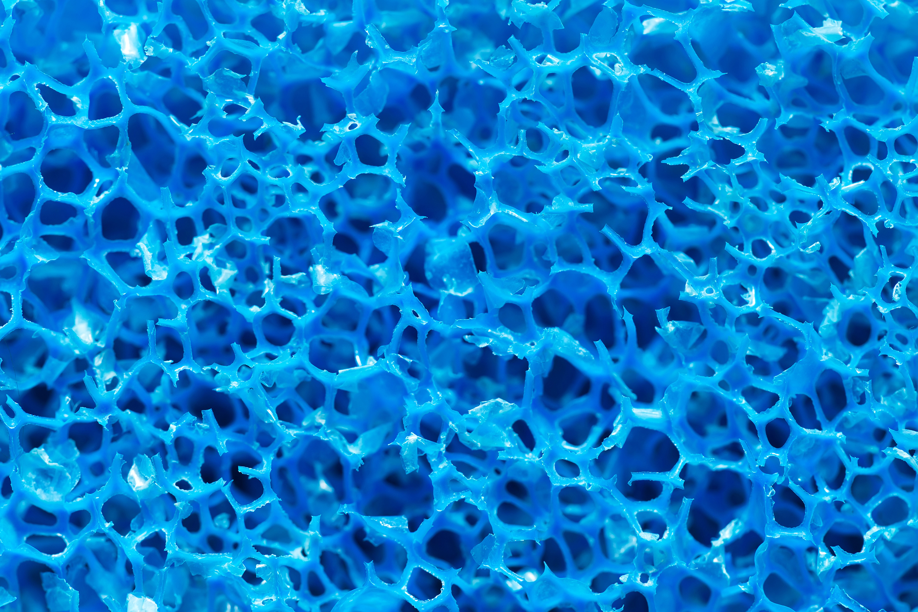 Blue porous polymer
