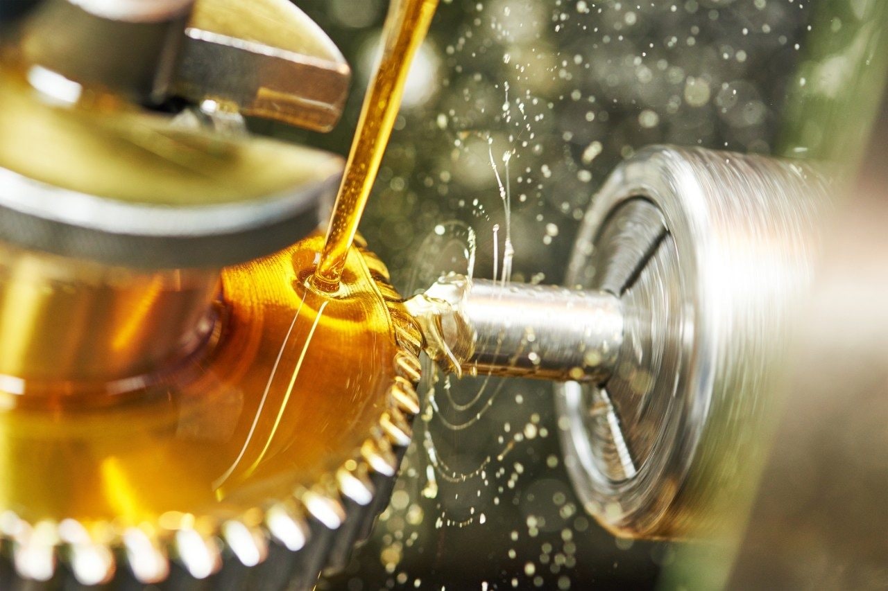 Lubricant oil on machine