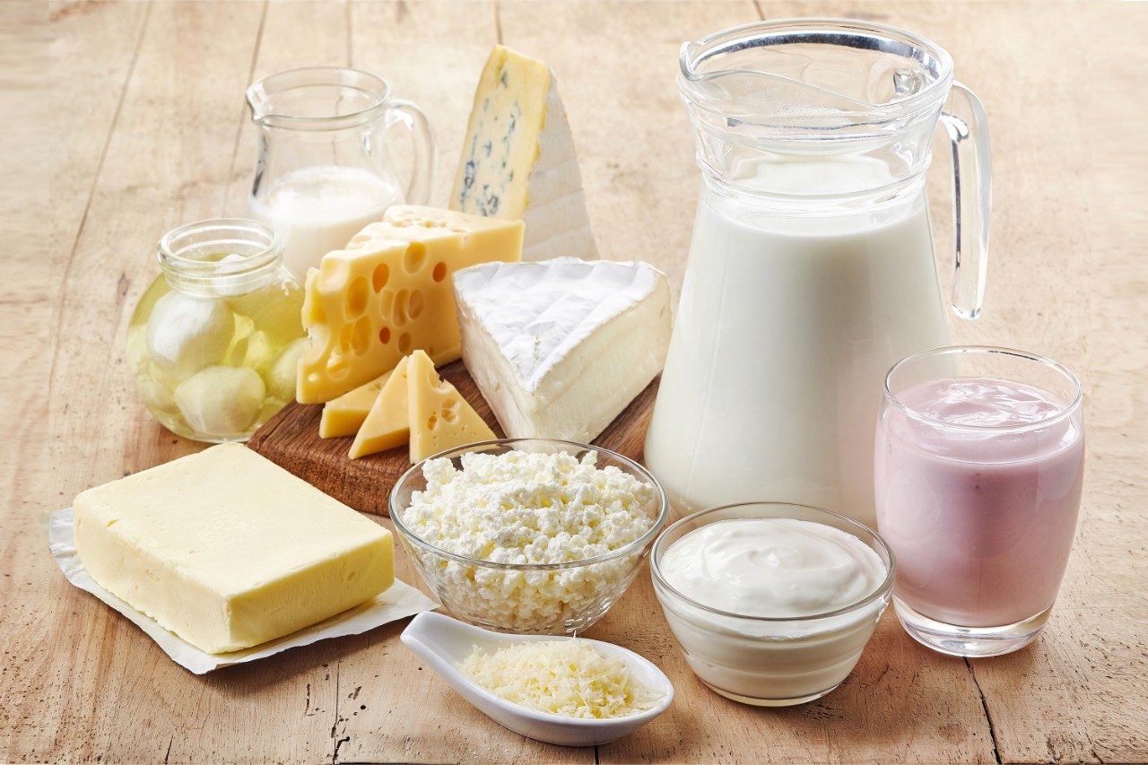 Various fresh dairy products