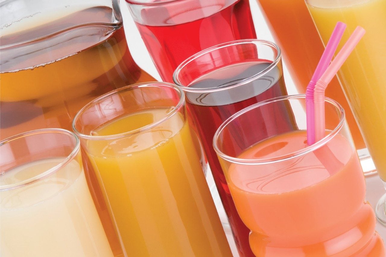 Various fruit juices