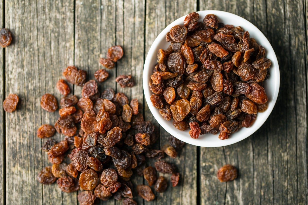 Sweet dried raisins