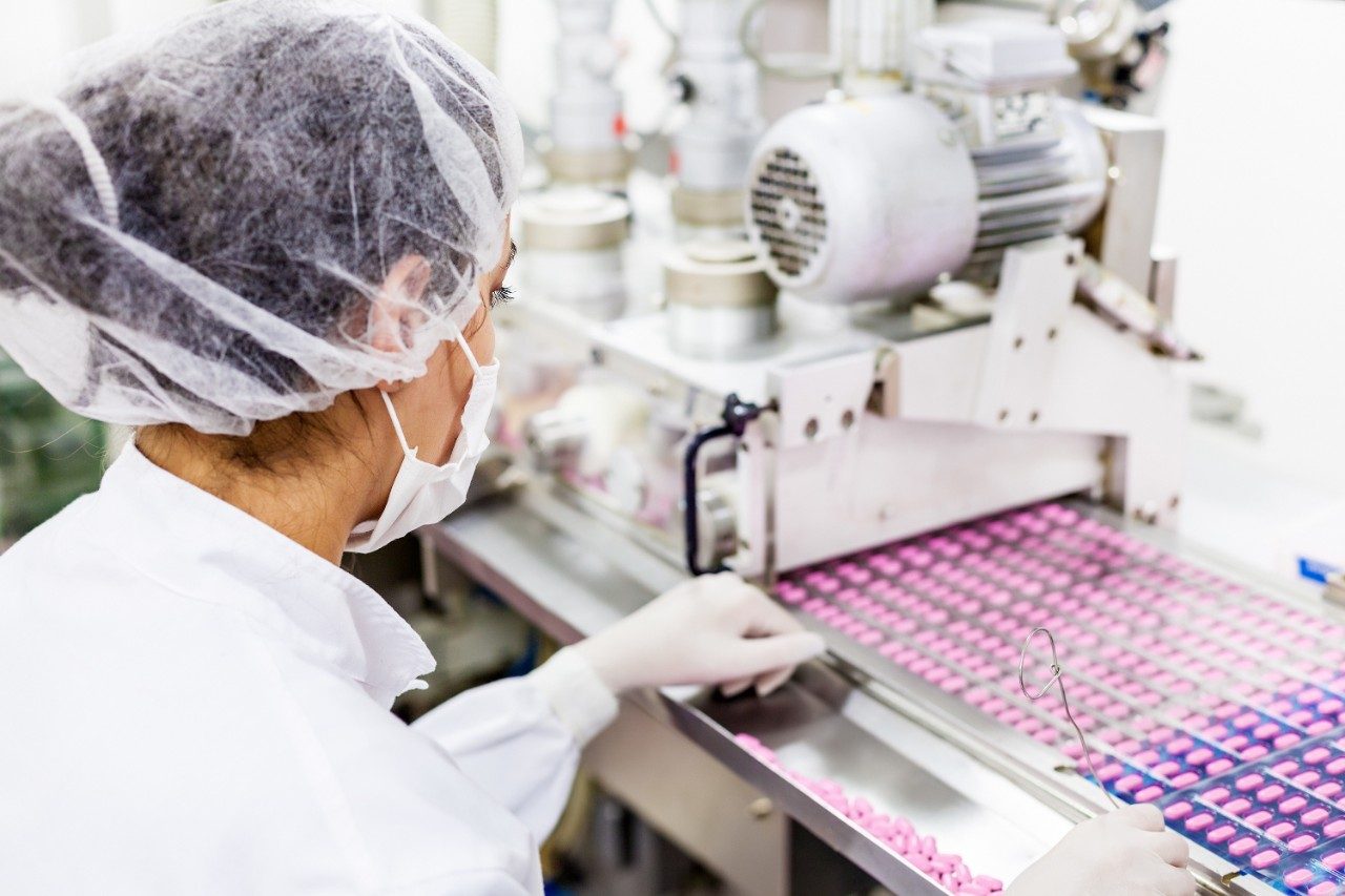 Worker at drug factory