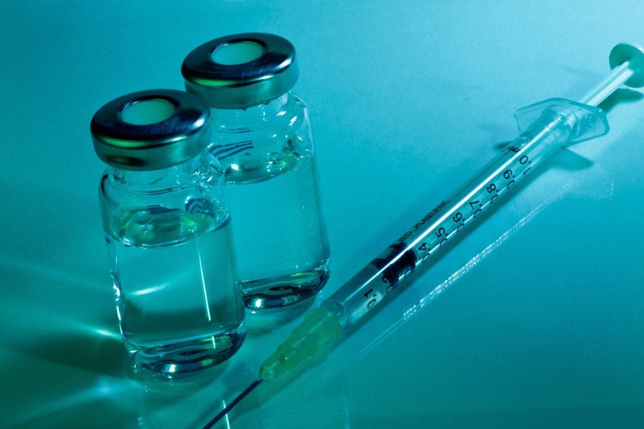 Hypodermic needle and glass vials