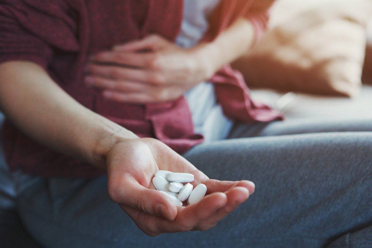 Ondansetron anti-nausea drug; stomach ache