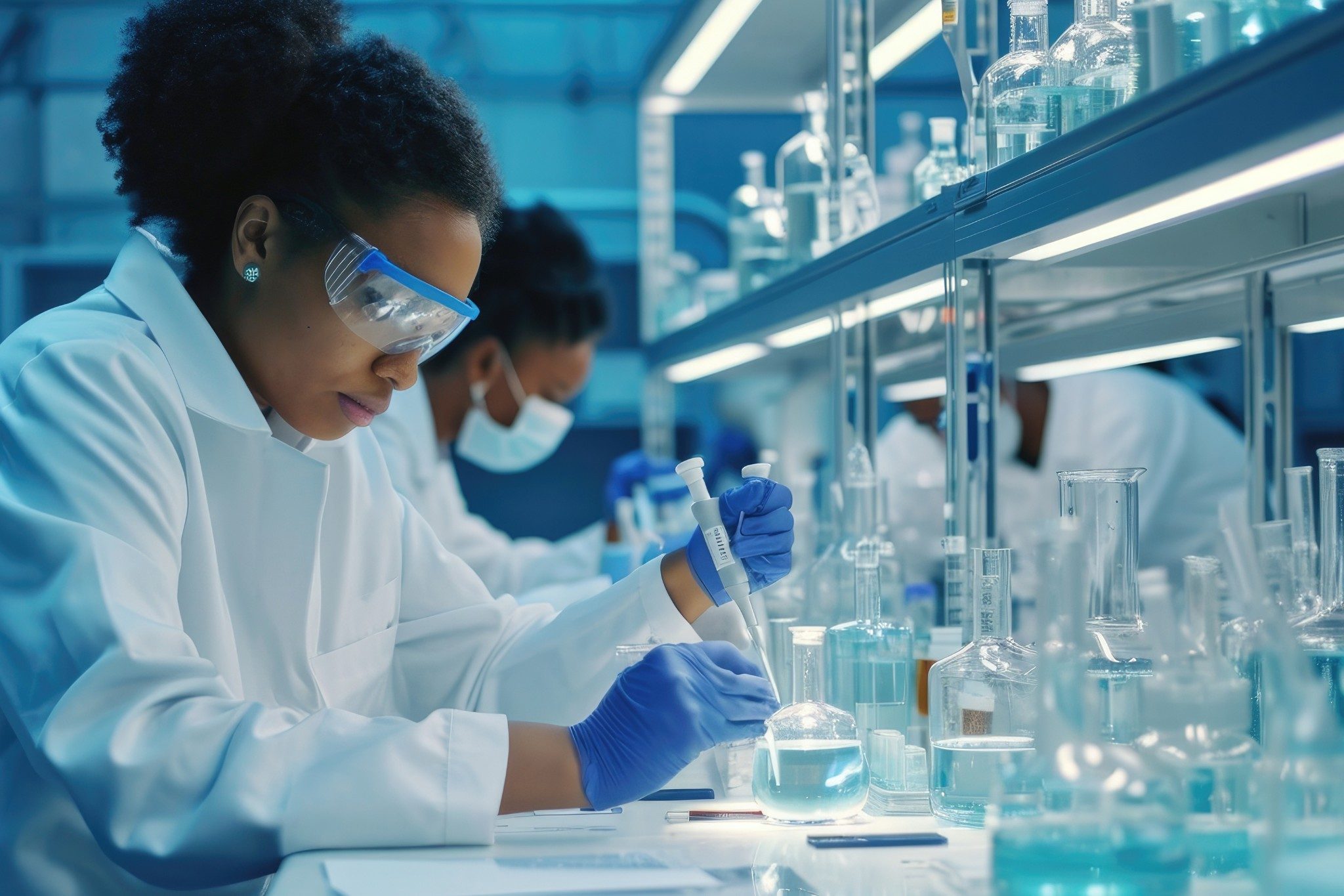 Wissenschaftlerin in einem Labor 