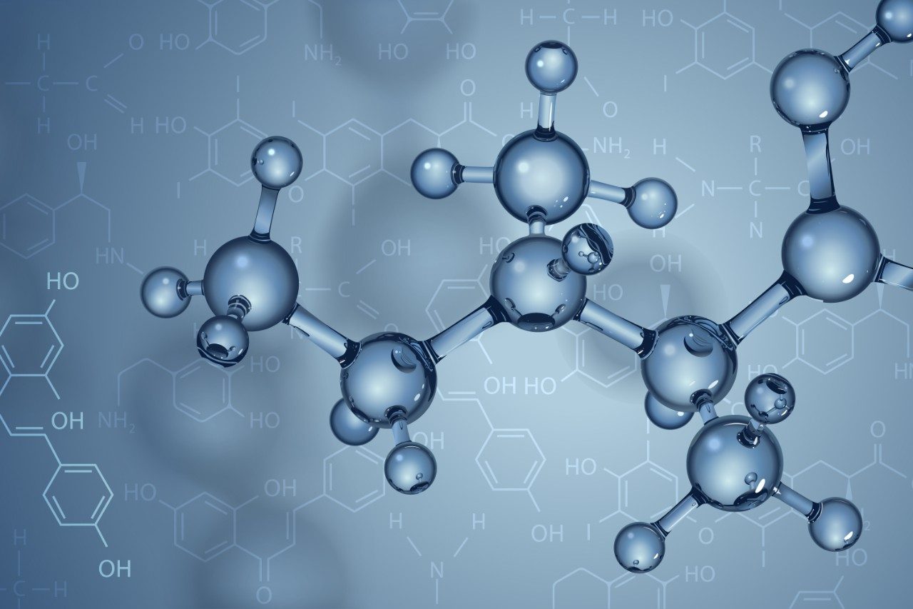 Chemical molecule structure background