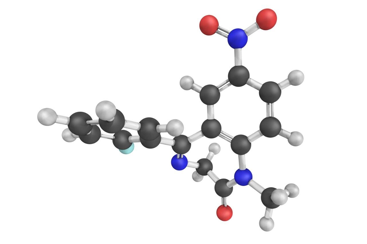 Flunitrazepam or Rohypnol molecule structure
