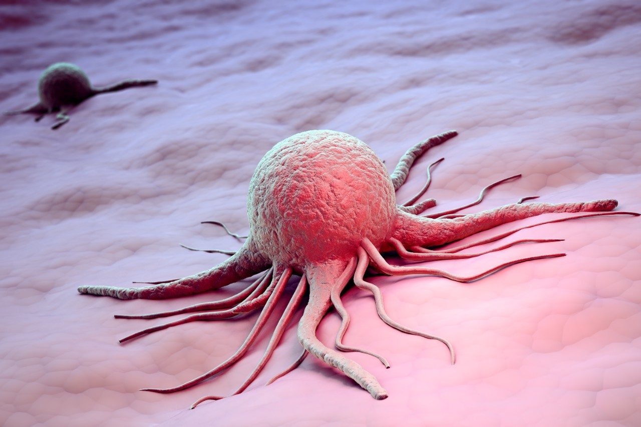 Cancer cell scientific 3d illustration