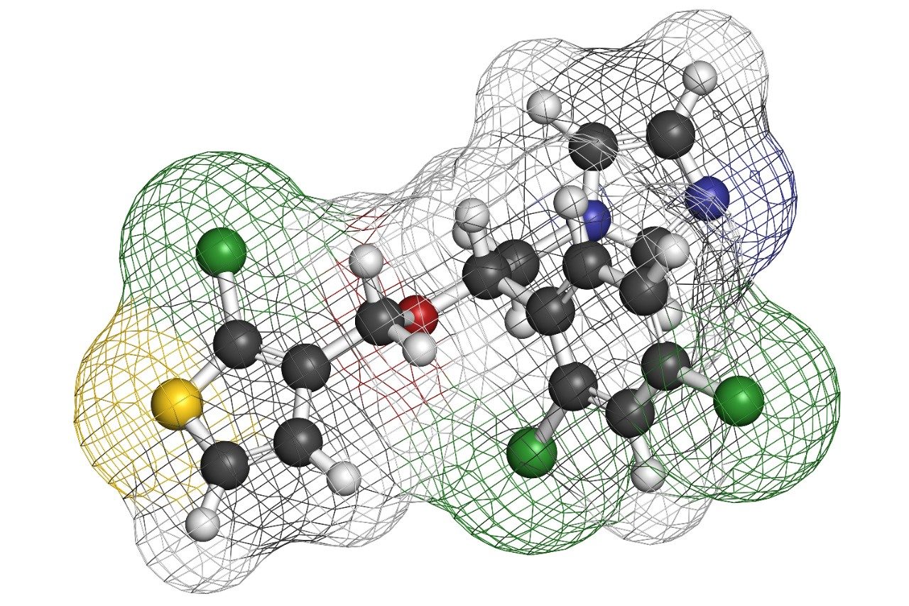 Tioconazole antifungal drug molecule