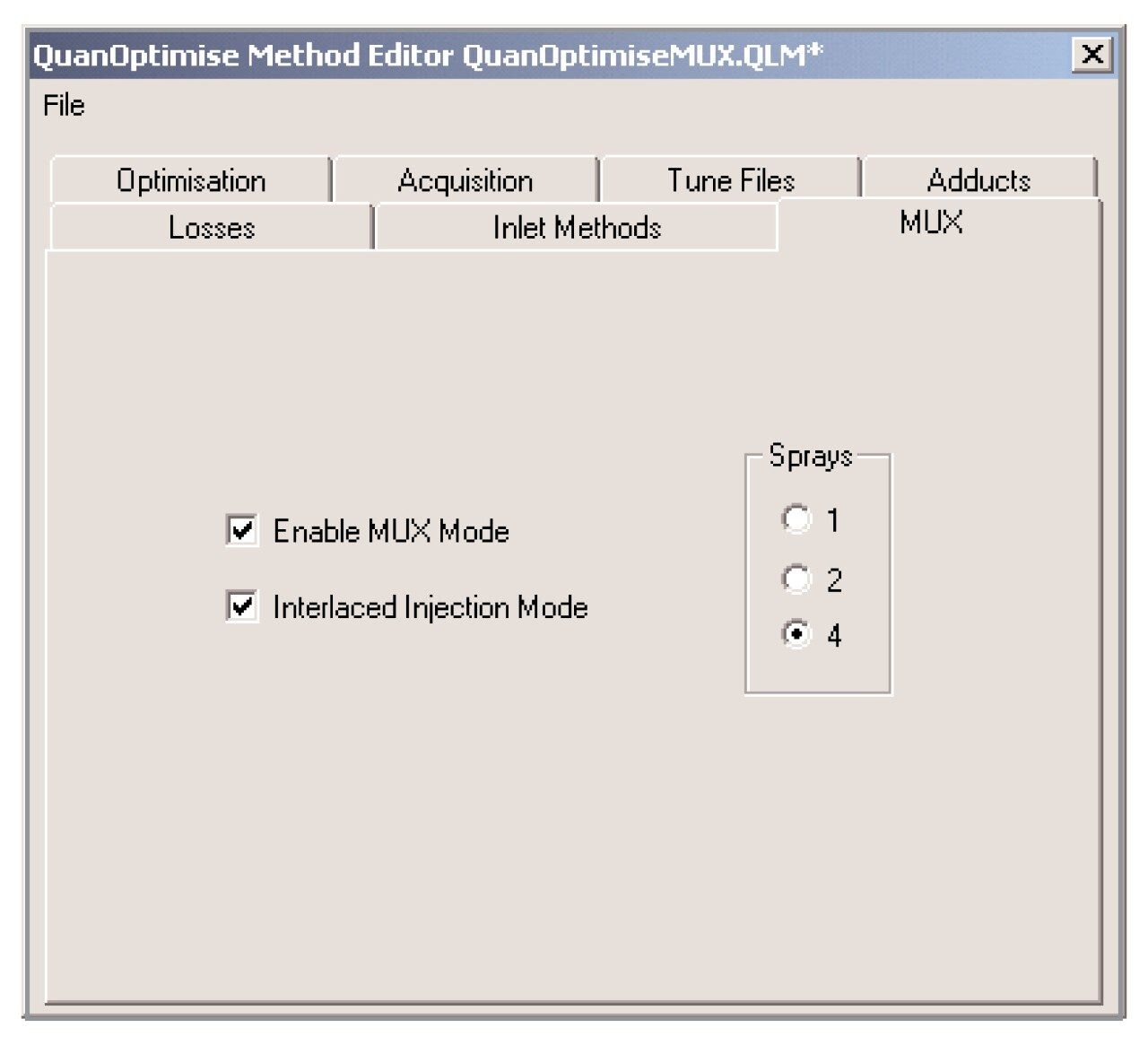 QuanOptimize Enabled MUX.