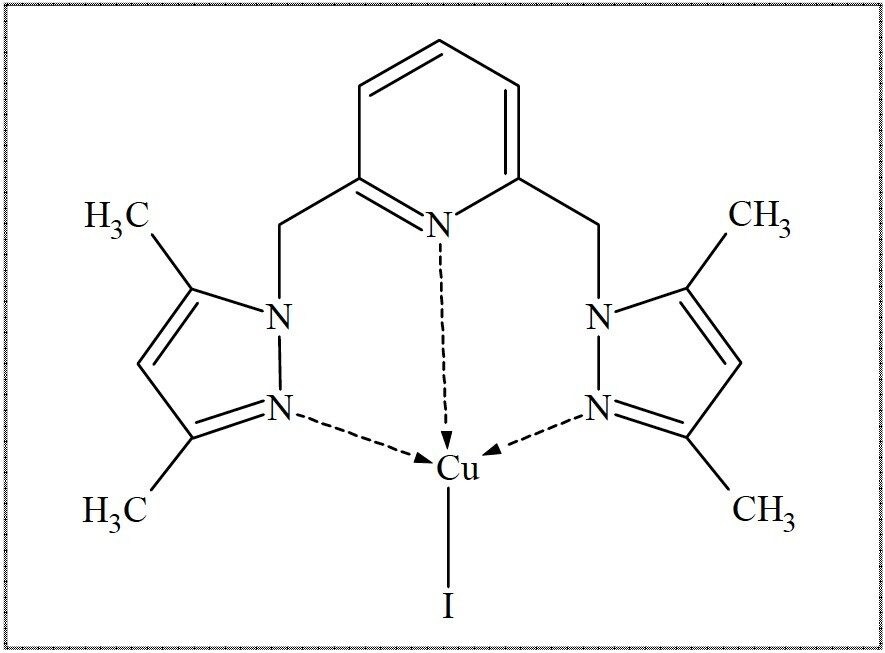 The structure of a specific organometallic molecule called Organometallic A