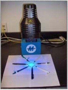Written Samples and Photodegradation Setup.