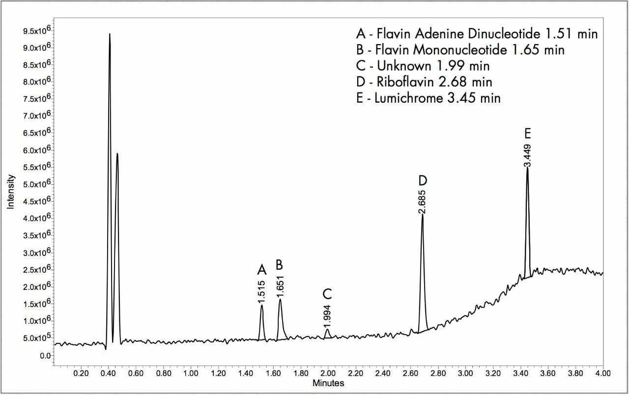 Total ion chromatogram UPLC separation