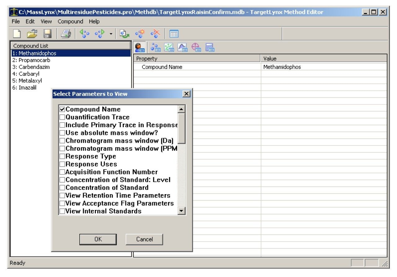 TargetLynx Method Editor.