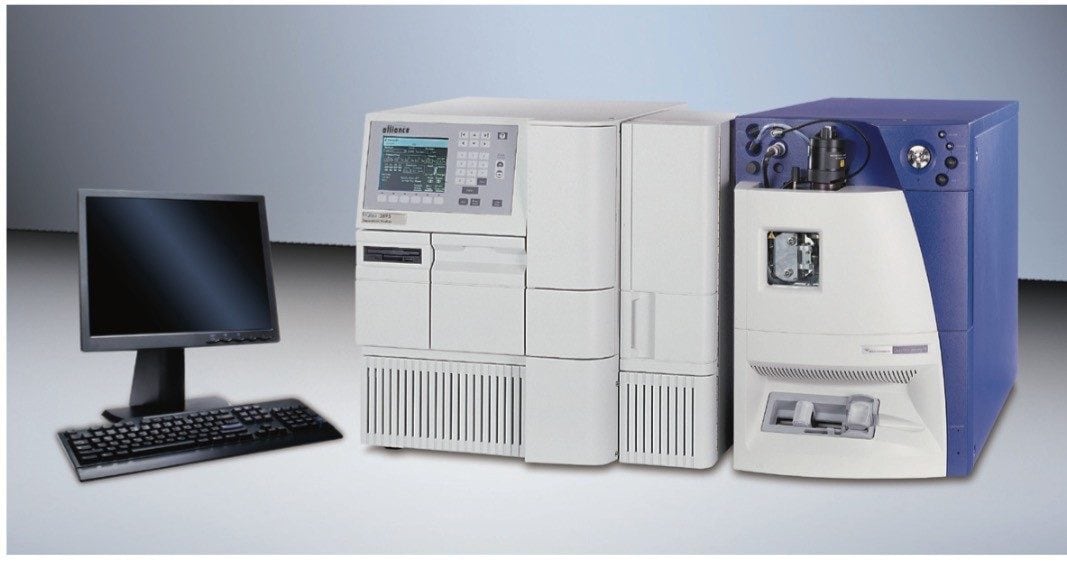 Alliance 2690 HPLC and Micromass Quattro micro mass spectrometer.