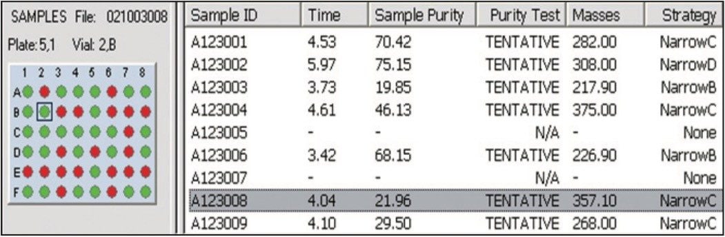 Browser report created after the analytical evaluation. 