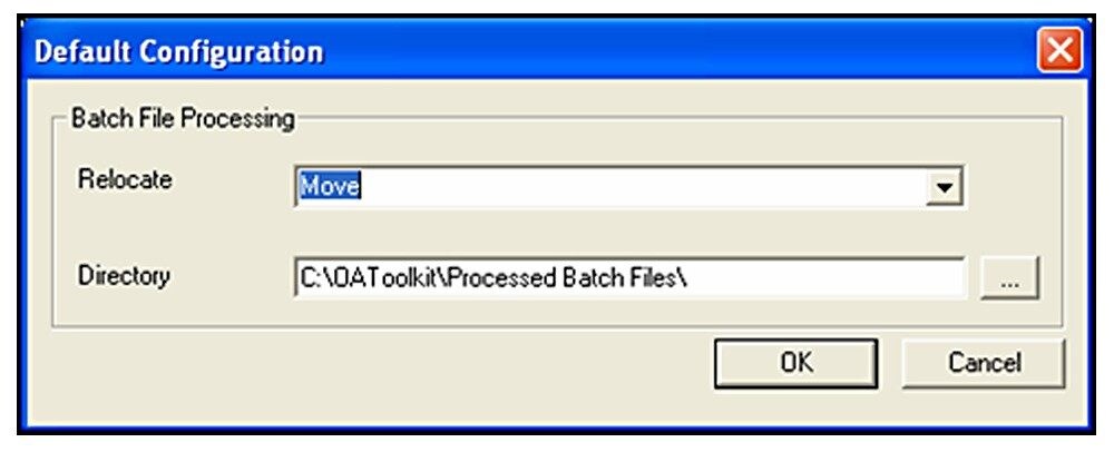 Batch File Processing dialog window