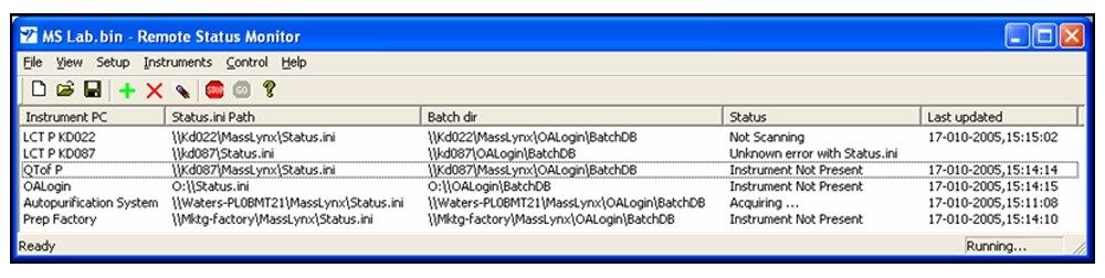 Remote Status Monitor setup
