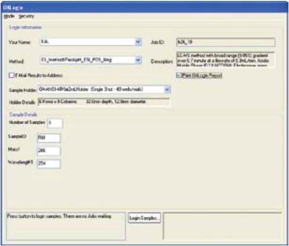 The OpenLynx single page login.