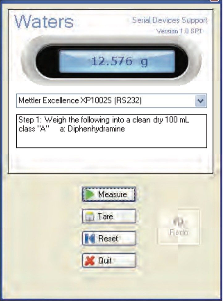 Automatically recording a balance measurement.