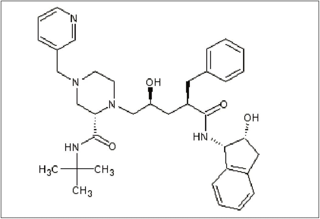  Chemical structure of indinavir