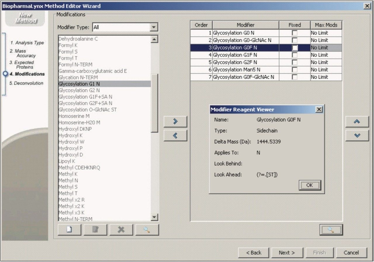  BiopharmaLynx Method screen 