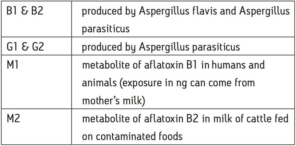 Aflatoxin sources