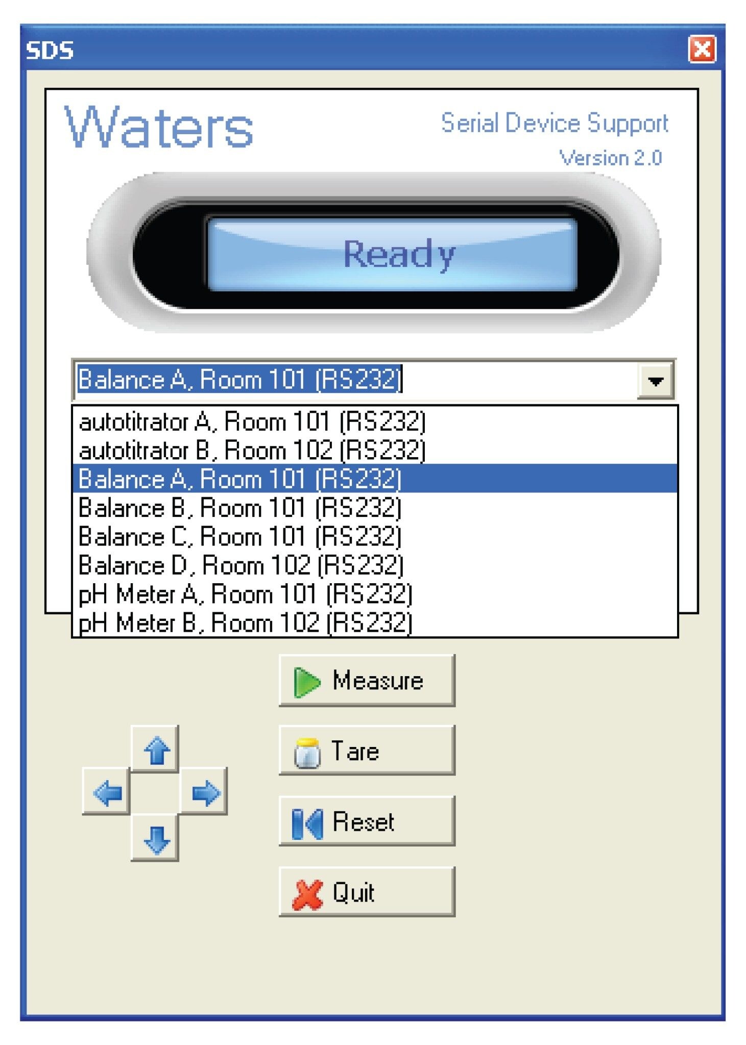 Drop-down menu lets the analyst select the desired small electronic device