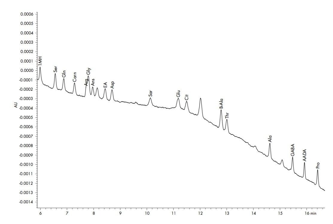 MassTrak AAA Solution Standard Chromatogram 1 μM