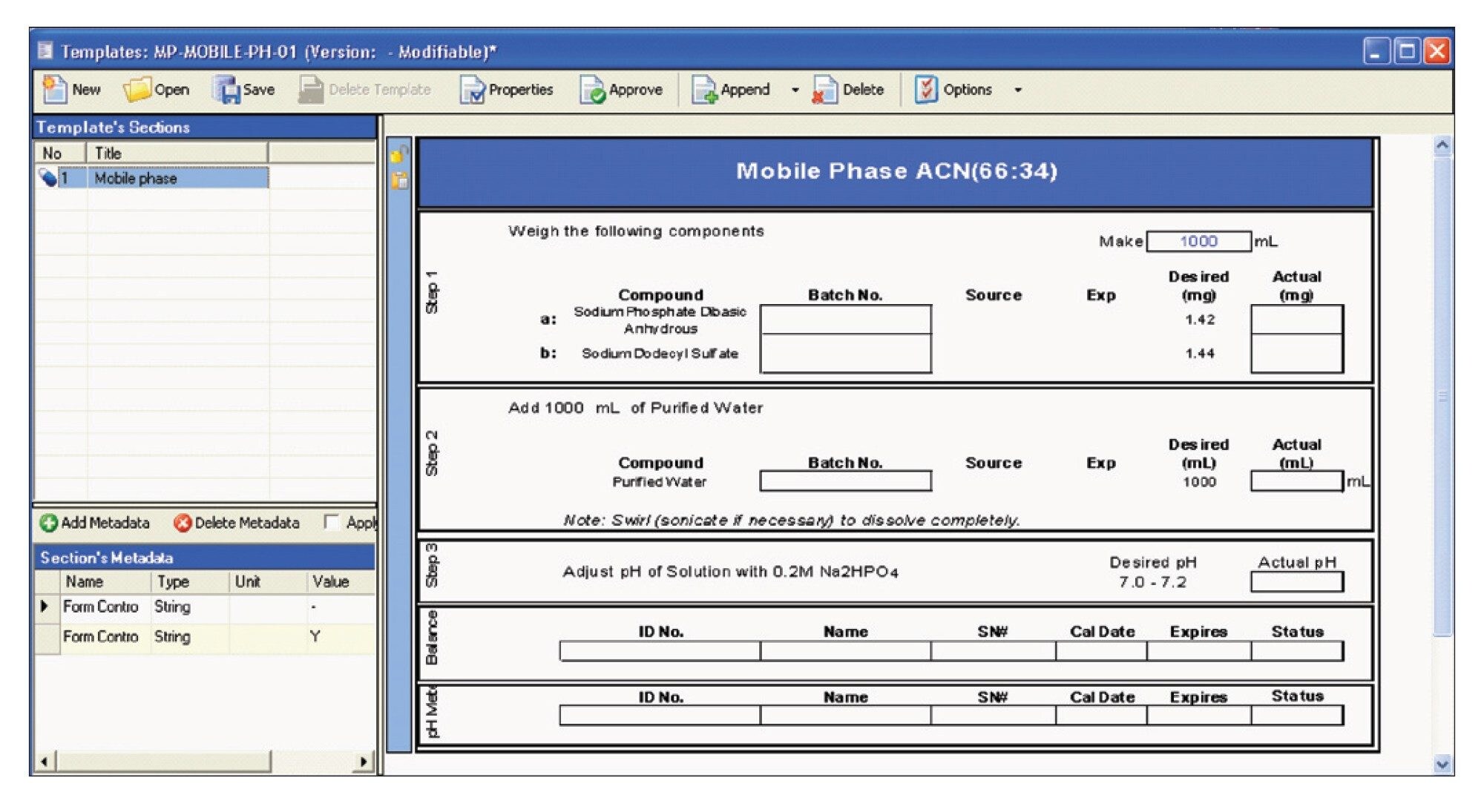 Approving the form template and publishing for use by laboratory staff