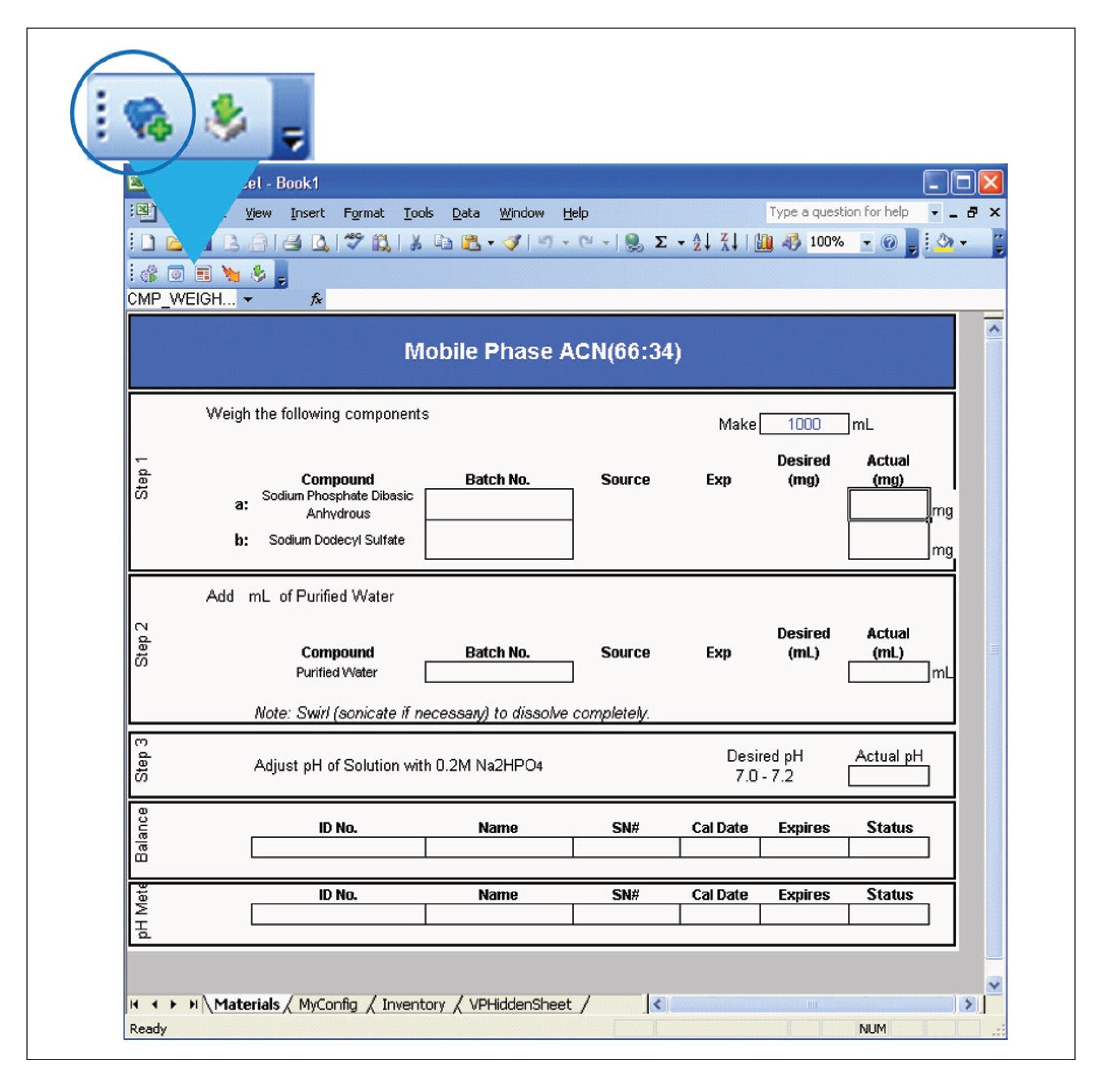Converting an Excel form into an intelligent electronic SOP form